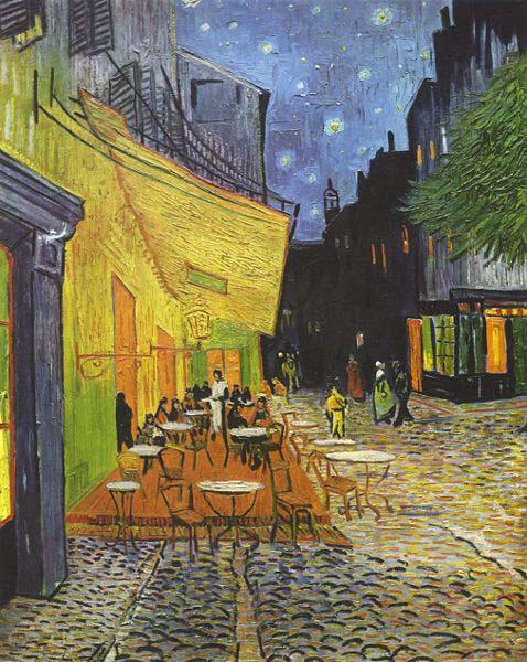 Vincent Van Gogh The CafeTerrace on the Place du Forum, Arles, at Night September Spain oil painting art